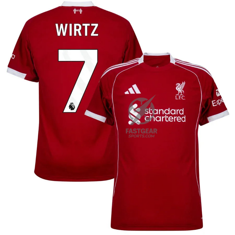 Liverpool Florian Wirtz 7 Home Fan Jersey 2025/26