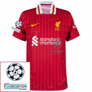 Liverpool Gakpo 18 Home 2024/25 Patches UCL UEFA Foundation (Official Printing)