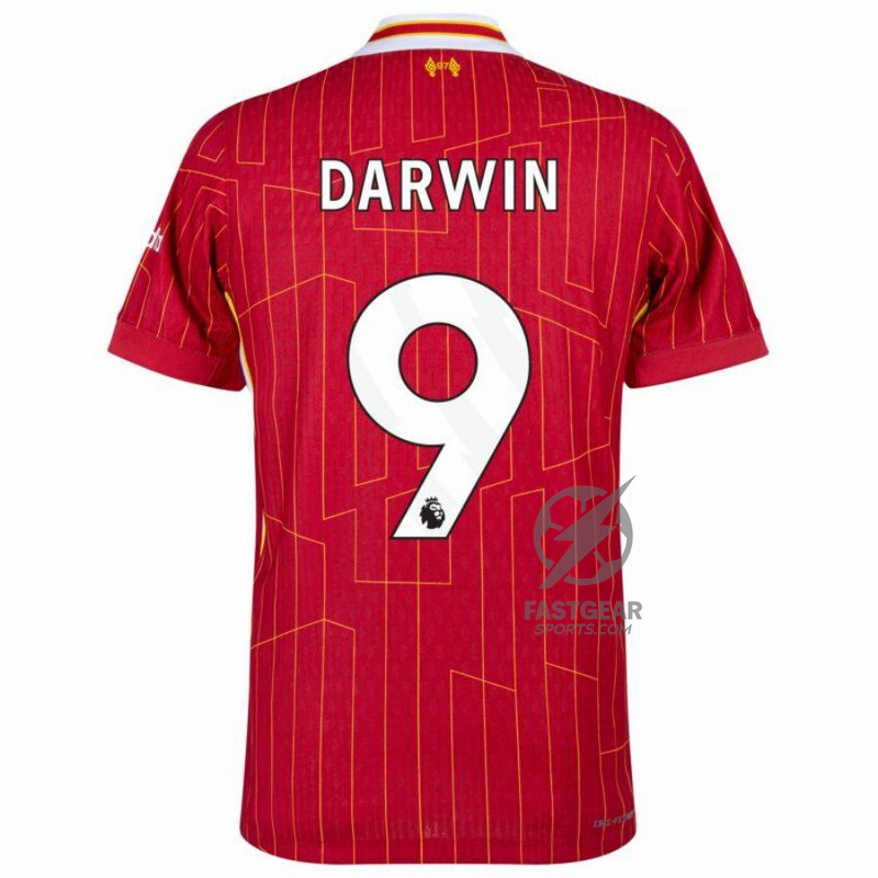 Liverpool Home 2024/25 Patches UCL UEFA Foundation (Official Printing)