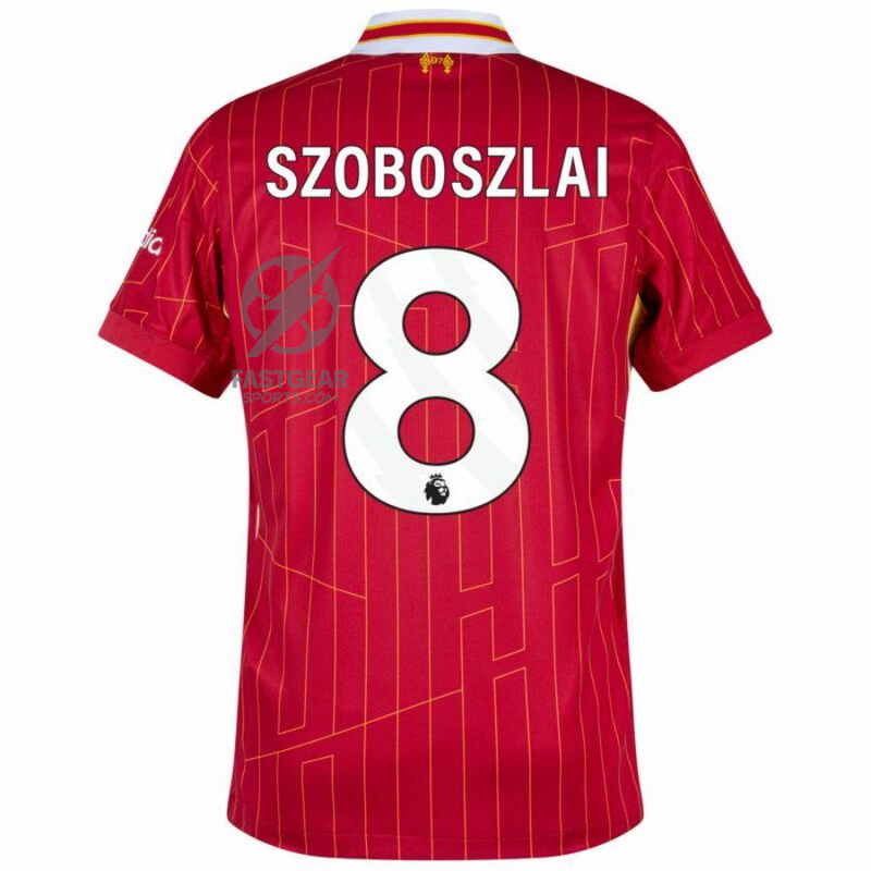 Liverpool Home 2024/25 Patches UCL UEFA Foundation (Official Printing)