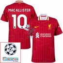Liverpool Home 2024/25 Patches UCL UEFA Foundation (Official Printing)