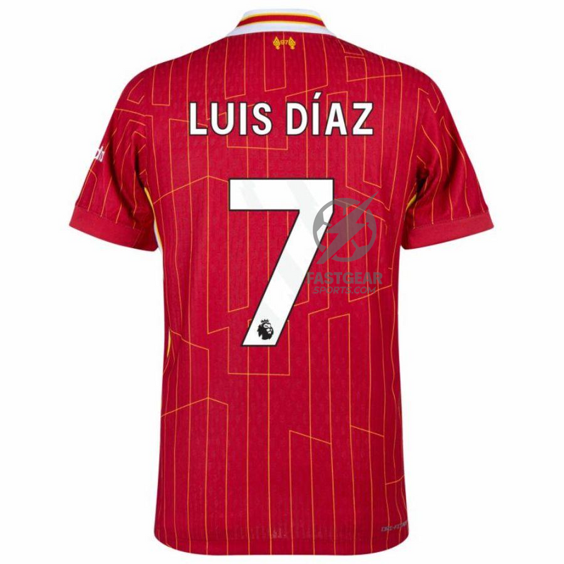 Liverpool Home 2024/25 Patches UCL UEFA Foundation (Official Printing)