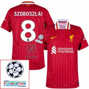 Liverpool Home 2024/25 Patches UCL UEFA Foundation (Official Printing)