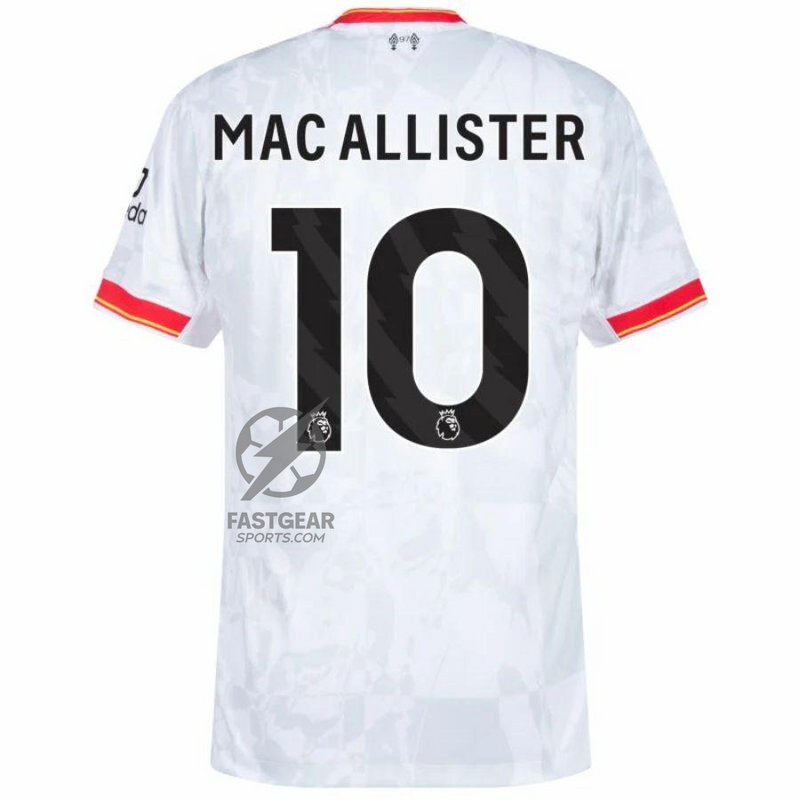 Liverpool Mac Allister 10 Away 2024/25 Patches UCL UEFA Foundation (Official Printing)