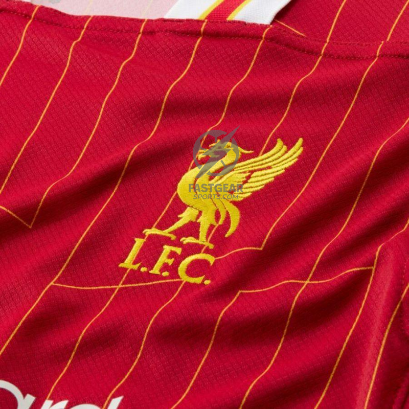 Liverpool Mohamed Salah 11 Home 2024/25 Patches UCL UEFA Foundation (Official Printing)
