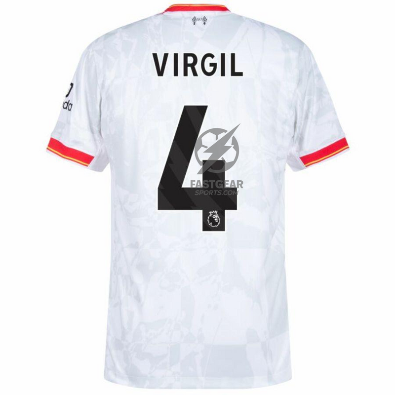 Liverpool Virgil 4 Away 2024/25 Patches UCL UEFA Foundation (Official Printing)