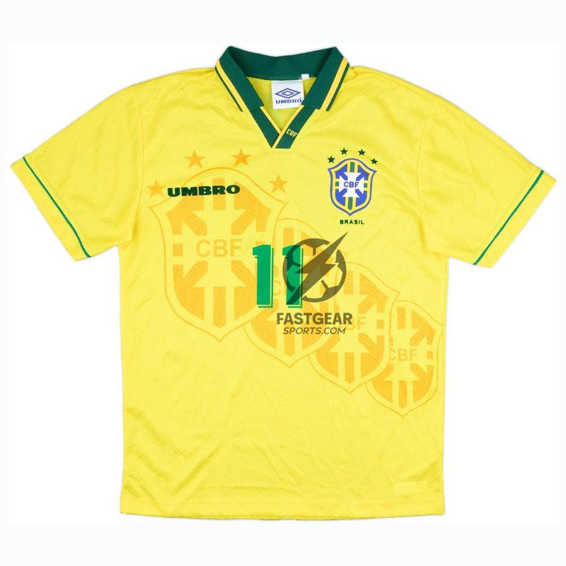 Brazil Home Romario 11 Retro Jersey 1994 World cup