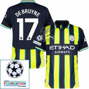 Manchester City Away 2024/25 Patches UCL UEFA Foundation (Official Printing)