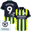 Manchester City Away 2024/25 Patches UCL UEFA Foundation (Official Printing)
