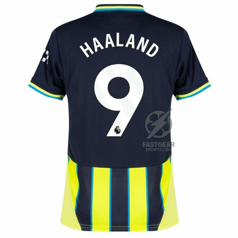 Manchester City Away 2024/25 Patches UCL UEFA Foundation (Official Printing)