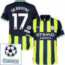 Manchester City Away 2024/25 Patches UCL UEFA Foundation (Official Printing)