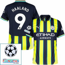 Manchester City Away 2024/25 Patches UCL UEFA Foundation (Official Printing)