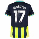 Manchester City De Bruyne 17 Away 2024/25 Patches UCL UEFA Foundation (Official Printing)