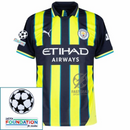 Manchester City De Bruyne 17 Away 2024/25 Patches UCL UEFA Foundation (Official Printing)