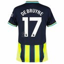 Manchester City De Bruyne 17 Away 2024/25 Patches UCL UEFA Foundation (Official Printing)
