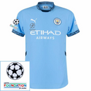 Manchester City De Bruyne 17 Home 2024/25 Patches UCL UEFA Foundation (Official Printing)