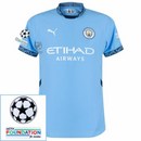 Manchester City De Haaland 9 Home 2024/25 Patches UCL UEFA Foundation (Official Printing)