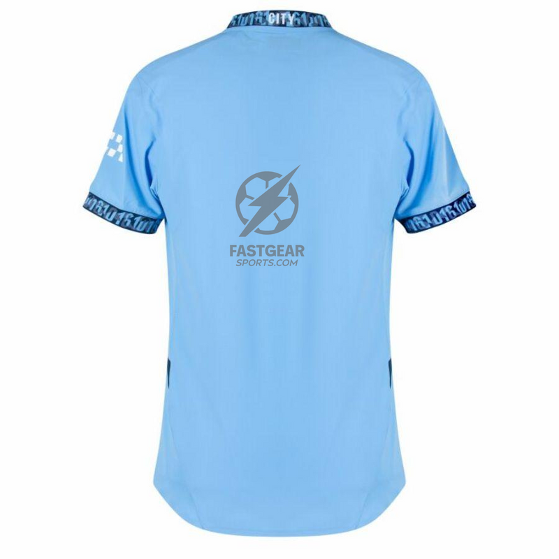 Manchester City Home 2024/25 Patches UCL UEFA Foundation (Official Printing)