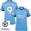 Manchester City Home 2024/25 Patches UCL UEFA Foundation (Official Printing)
