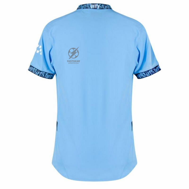 Manchester City Home 2024/25 Patches UCL UEFA Foundation (Official Printing)