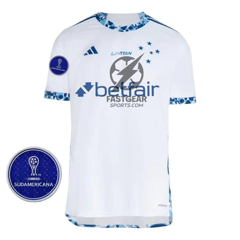 Cruzeiro Away Jersey 2024/25 + Todos os Patrocinios + Patchs Sul Americana 2024