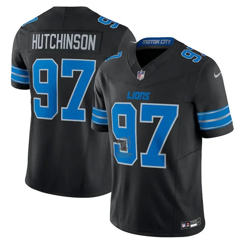 NFL Detroit Lions II Black Aidan Hutchinson 97 Alternate Vapor