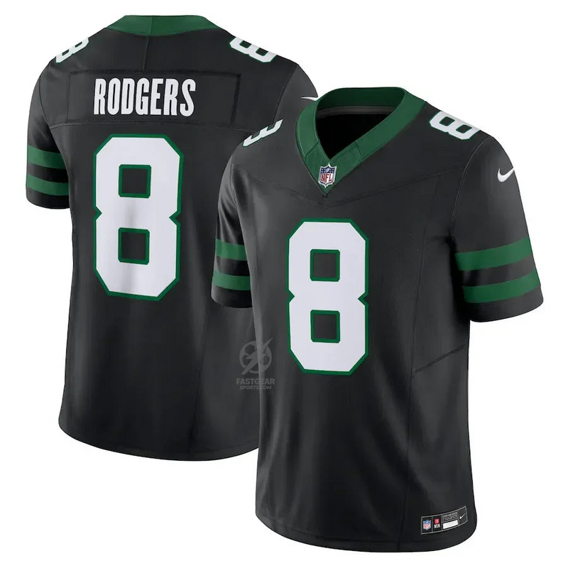 NFL New York Jets Black Aaron Rodgers 8 Legacy