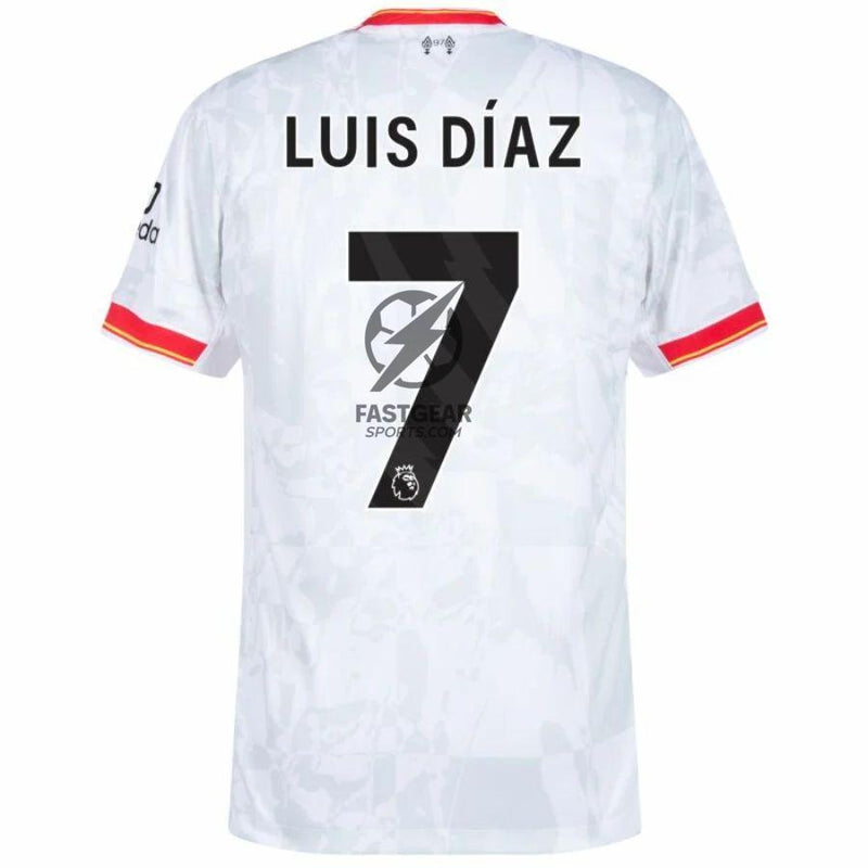 Liverpool Luis Díaz 7 Away 2024/25 Patches UCL UEFA Foundation (Official Printing)