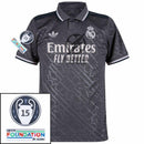 Real Madrid Third Fan Jersey 2024/25 Patches UCL UEFA Foundation (Official Printing)