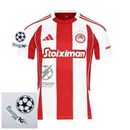 Olympiacos Piraeus Home Fan Jersey 2025/26 Patches UCL + 10th Anniversary UEFA.