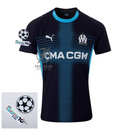 Olympique Marseille Away Fan Jersey 2025/26 Patches UCL + 10th Anniversary UEFA.