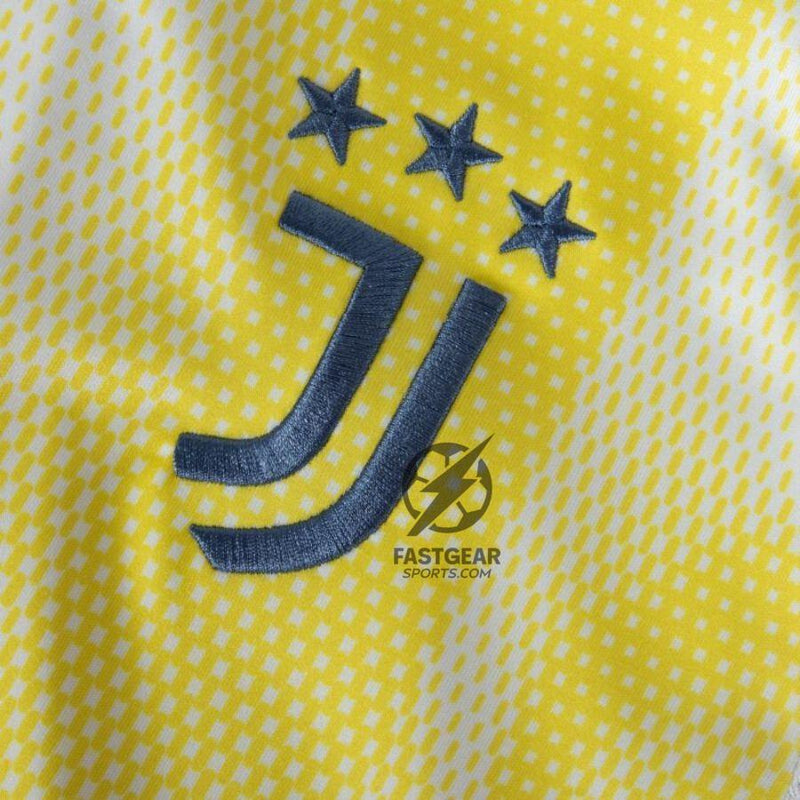 Juventus Vlahovic 9 Away 2024/25 Patches UCL UEFA Foundation (Official Printing)