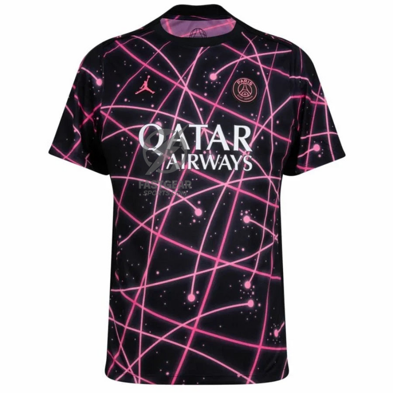 PSG x Jordan Pre-Match Fan Jersey - Black/Pink - 2025-2026