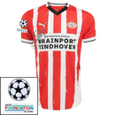 PSV Eindhoven Fan Jersey Home 2024/25 Patches UCL UEFA Foundation (Official Printing)
