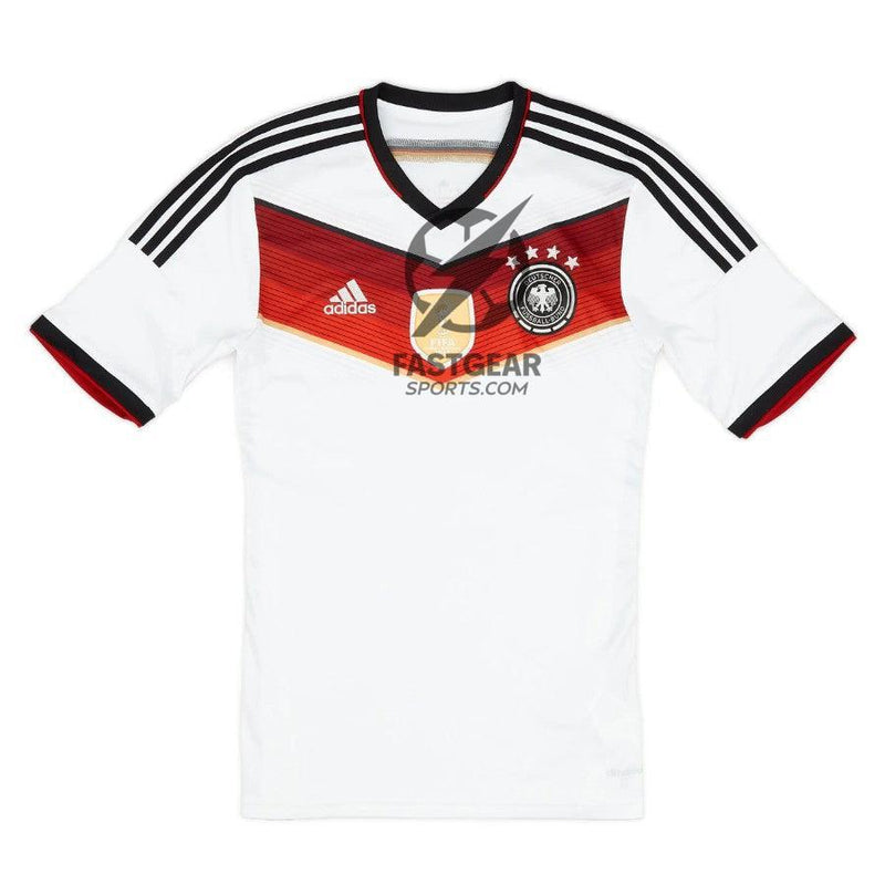Germany Retro Home 2014 Fan Jersey Patch Winner World Cup Brazil 2014