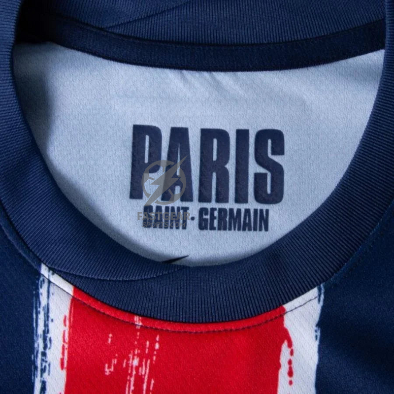 Paris Saint-Germain Barcola 29 Fan Jersey Home 2024/25 Patches UCL UEFA Foundation (Official Printing)