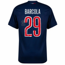 Paris Saint-Germain Barcola 29 Fan Jersey Home 2024/25 Patches UCL UEFA Foundation (Official Printing)