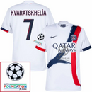 Paris Saint-Germain Fan Jersey Away 2024/25 Patches UCL UEFA Foundation (Official Printing)