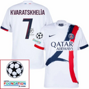 Paris Saint-Germain Fan Jersey Away 2024/25 Patches UCL UEFA Foundation (Official Printing)