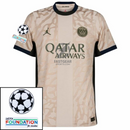 Paris Saint-Germain Fan Jersey Fourth Jordan 2023/24 Patches UCL UEFA Foundation (Official Printing)