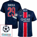 Paris Saint-Germain Fan Jersey Home 2024/25 Patches UCL UEFA Foundation (Official Printing)