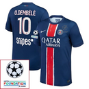Paris Saint-Germain Fan Jersey Home 2024/25 Patches UCL UEFA Foundation (Official Printing)