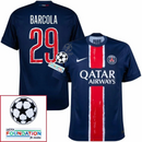 Paris Saint-Germain Fan Jersey Home 2024/25 Patches UCL UEFA Foundation (Official Printing)