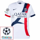 Paris Saint-Germain Kvaratskhelia 7 Fan Jersey Away 2024/25 Patches UCL UEFA Foundation (Official Printing)