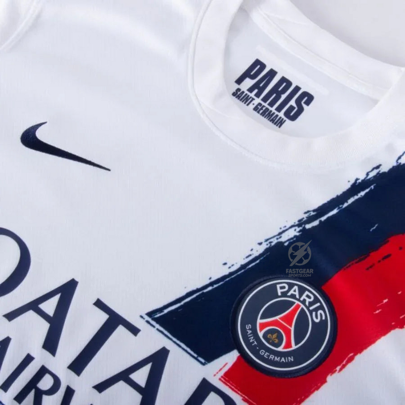 Paris Saint-Germain Kvaratskhelia 7 Fan Jersey Away 2024/25 Patches UCL UEFA Foundation (Official Printing)
