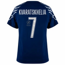 Paris Saint-Germain Kvaratskhelia 7 Fan Jersey Fourth Jordan 2024/25 Patches UCL UEFA Foundation (Official Printing)