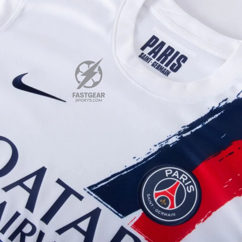 Paris Saint-Germain O.DEMBELE 10 Fan Jersey Away 2024/25 Patches UCL UEFA Foundation (Official Printing)