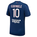 Paris Saint-Germain O.DEMBELE 10 Fan Jersey Home 2024/25 Patches UCL UEFA Foundation (Official Printing)