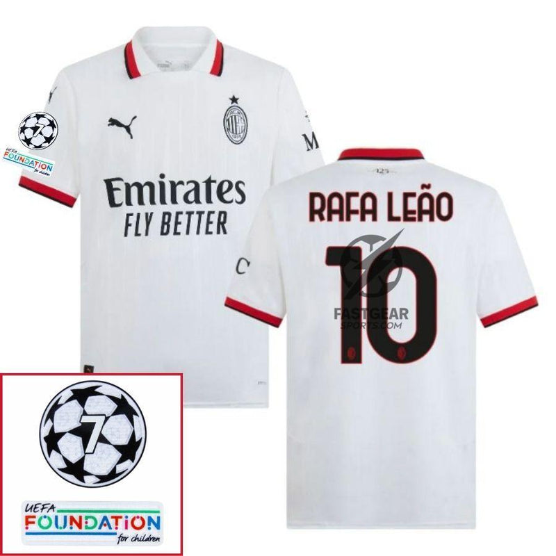 AC Milan Away Fan Jersey 2024/25 Patches UCL UEFA Foundation (Official Printing)