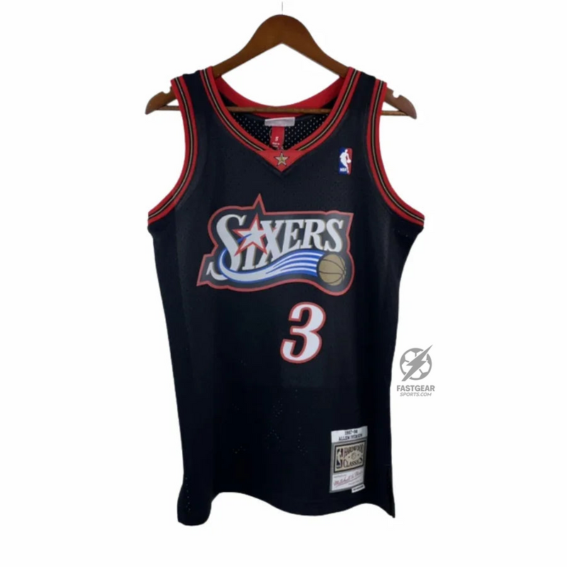 Philadelphia 76ers Allen Iverson 2000-01 Edition NBA Jersey - Black